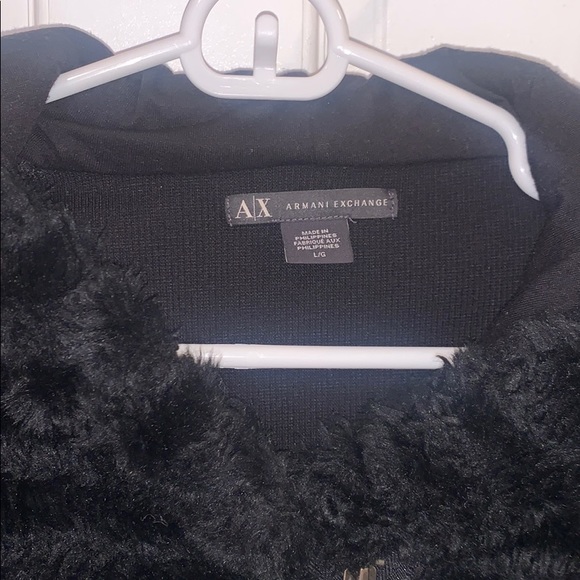 Hooded Armani Fur/Sweater Zip Hoodie - Picture 2 of 3